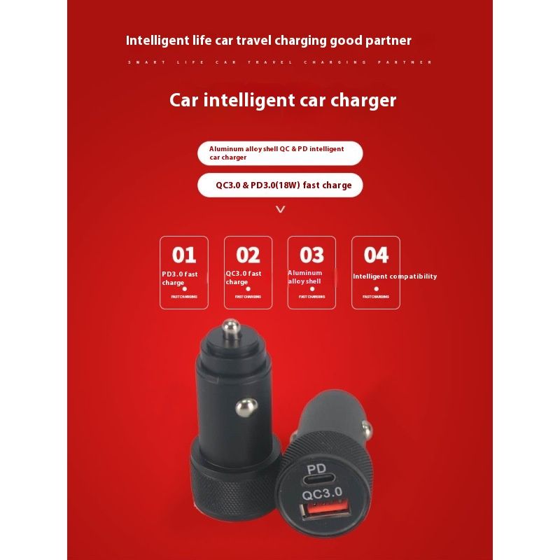 Charger Car Adapter,2Pack Super Fast Dual Port Type C Car Charger Adapter view 5