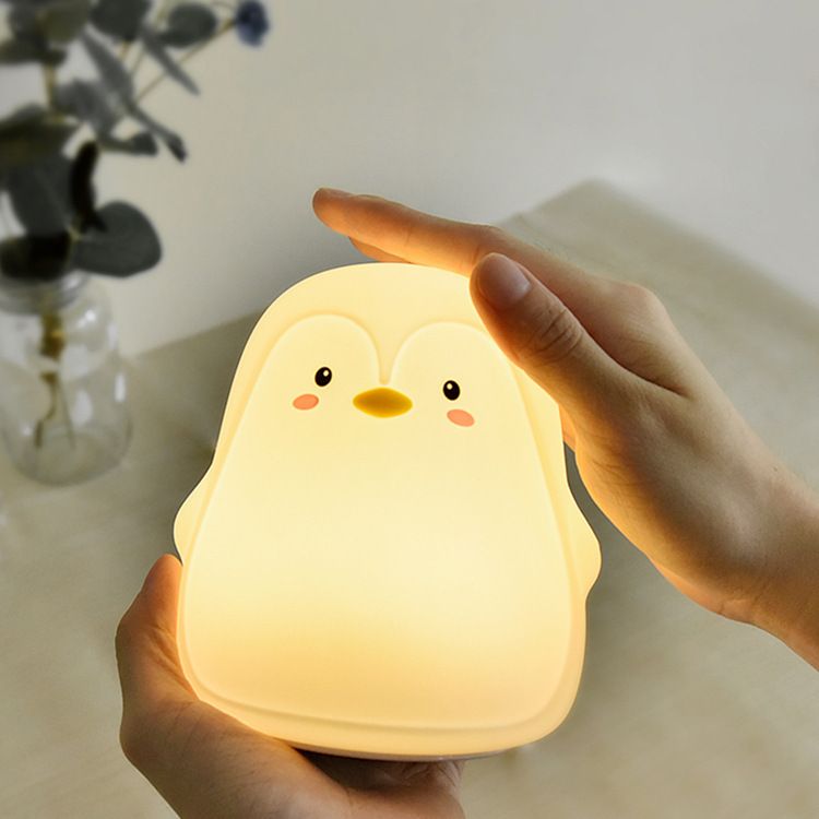 Penguin Night Light,Rechargeable Silicone Night Light for Kids, Multicolor view 3