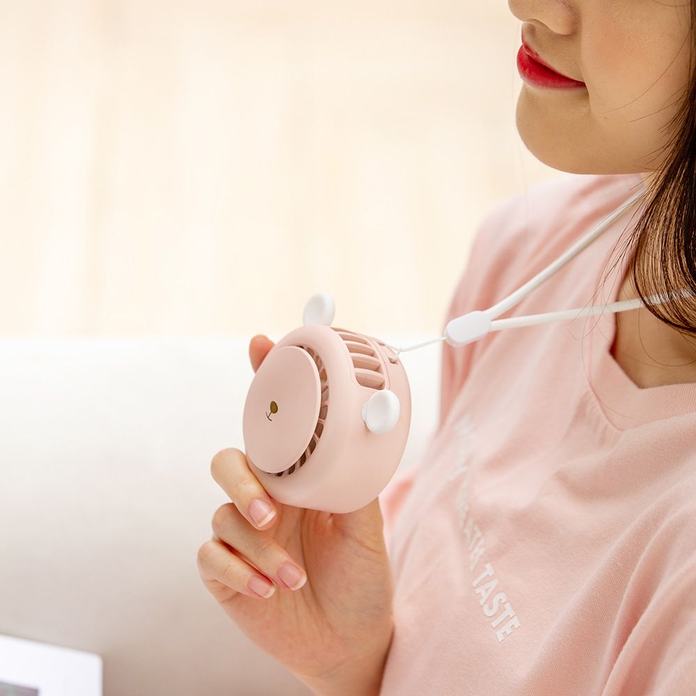 Small Neck Fan Portable Hanging Neck Fan Multifunction Cute Silent USB view 3