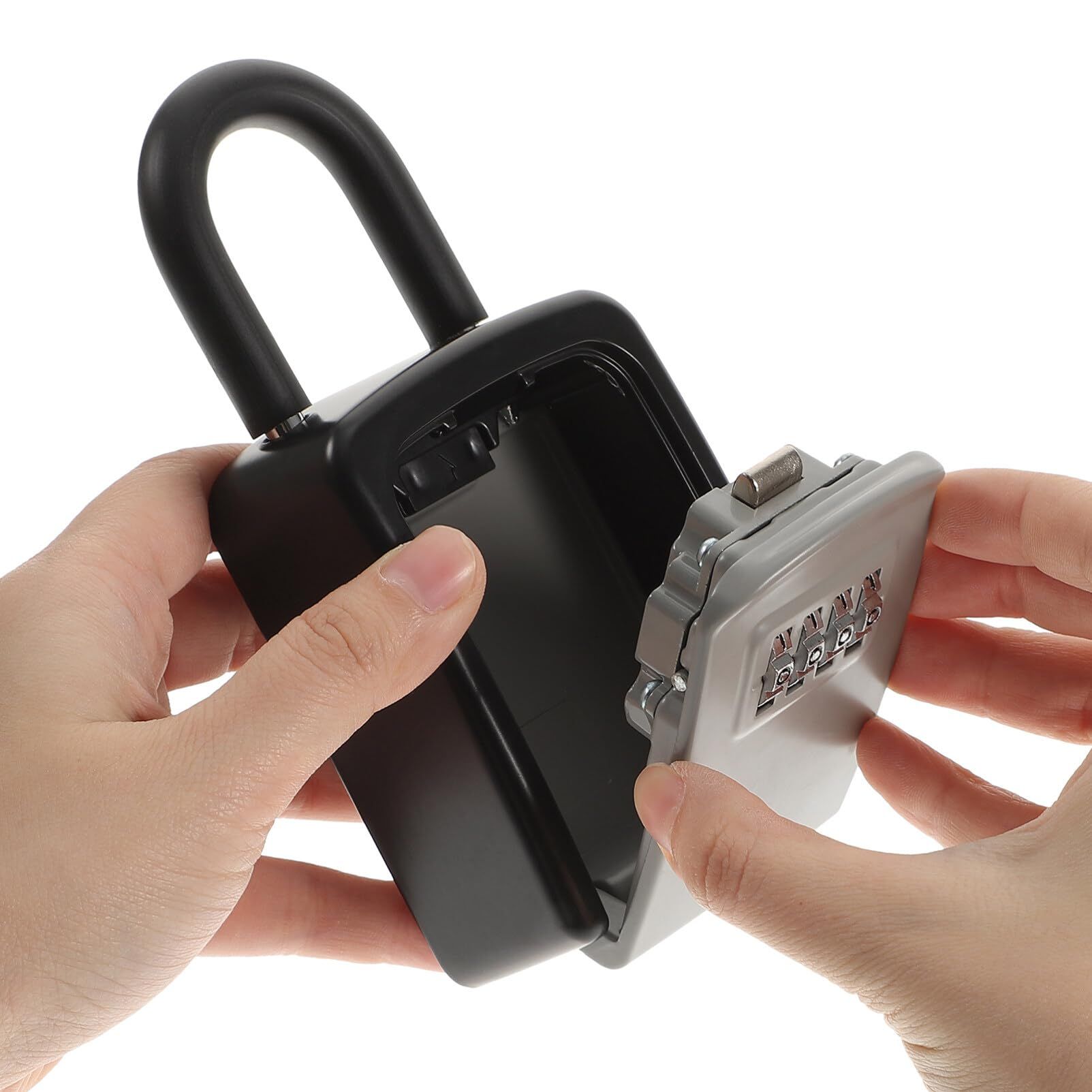 Key Lock Box, 4-Digits Combination Key Storage Lockbox Wall Mount Key Storage view 4