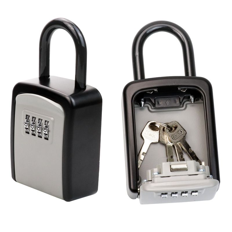 Key Lock Box, 4-Digits Combination Key Storage Lockbox Wall Mount Key Storage view 5
