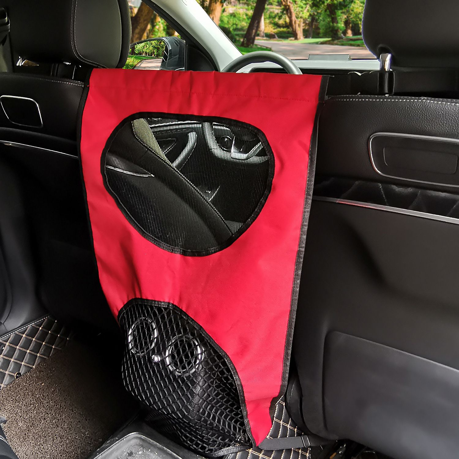 Car Rear Seat Protection Back Pet Barrier Vehicle Pet Barrier Car Net for Dogs view 4
