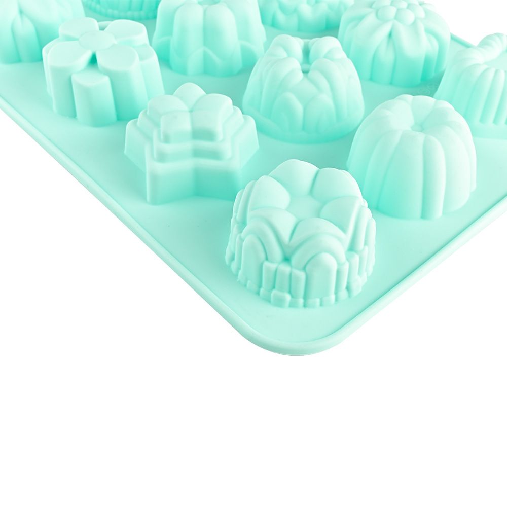 12 Different Flowers And Grass Shaped Silicone Moon Cake Molds Handmade Soap view 4