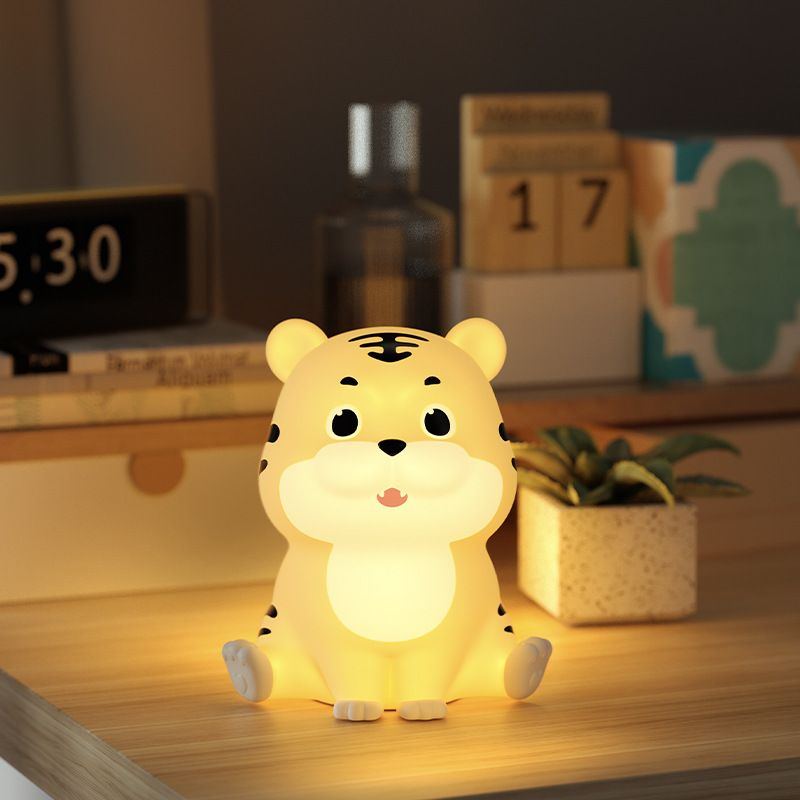 Tiger Pier Small Night Lamp Aesthetic Night Light Silicone Night Light Lion view 2