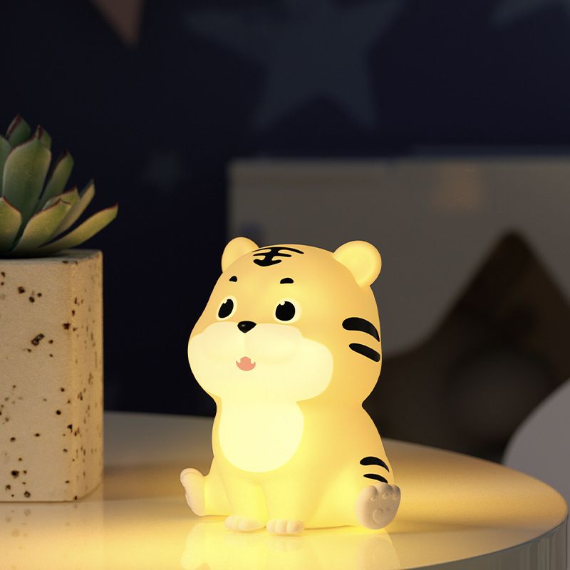Tiger Pier Small Night Lamp Aesthetic Night Light Silicone Night Light Lion view 3
