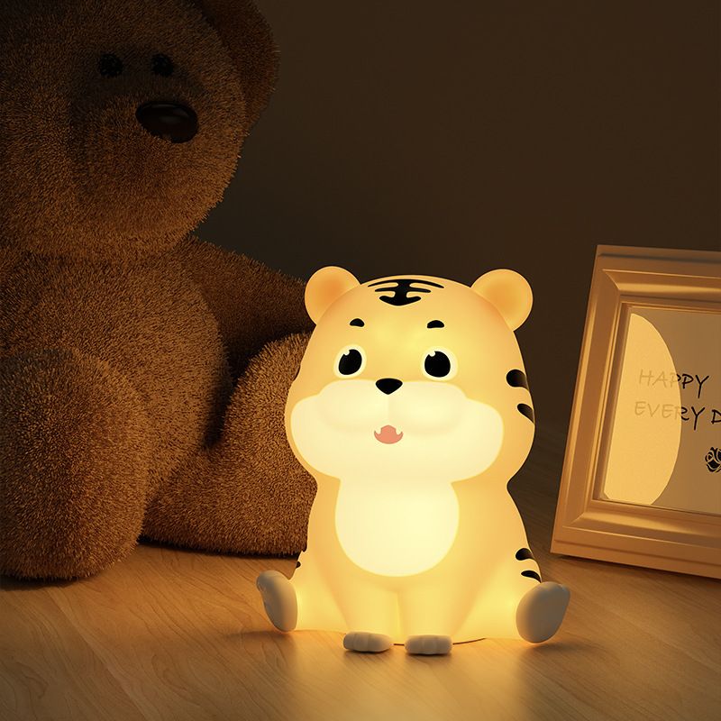 Tiger Pier Small Night Lamp Aesthetic Night Light Silicone Night Light Lion view 4