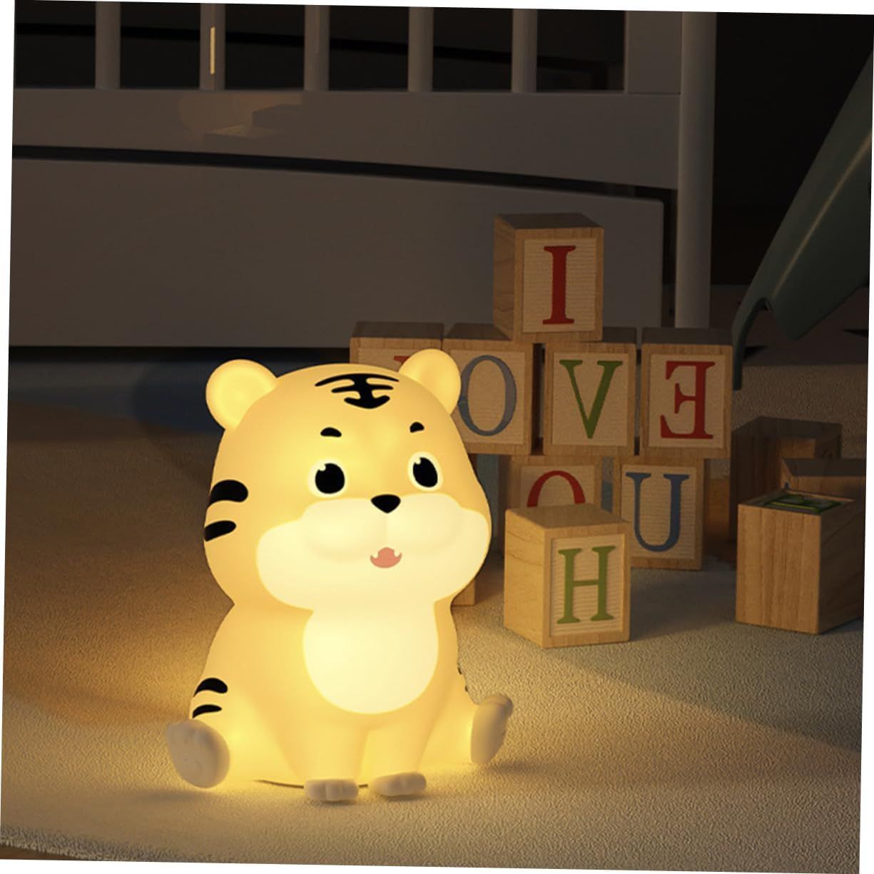 Tiger Pier Small Night Lamp Aesthetic Night Light Silicone Night Light Lion view 5
