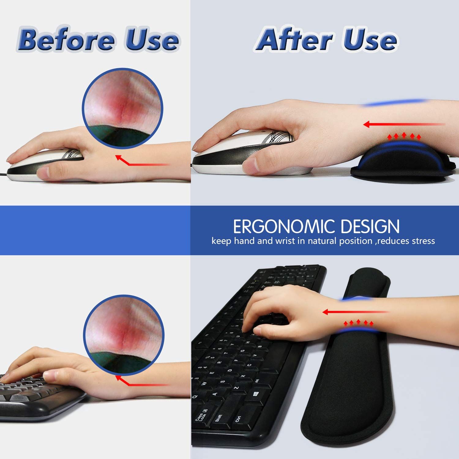 Wrist Rest for Computer Keyboard with Memory Foam view 4