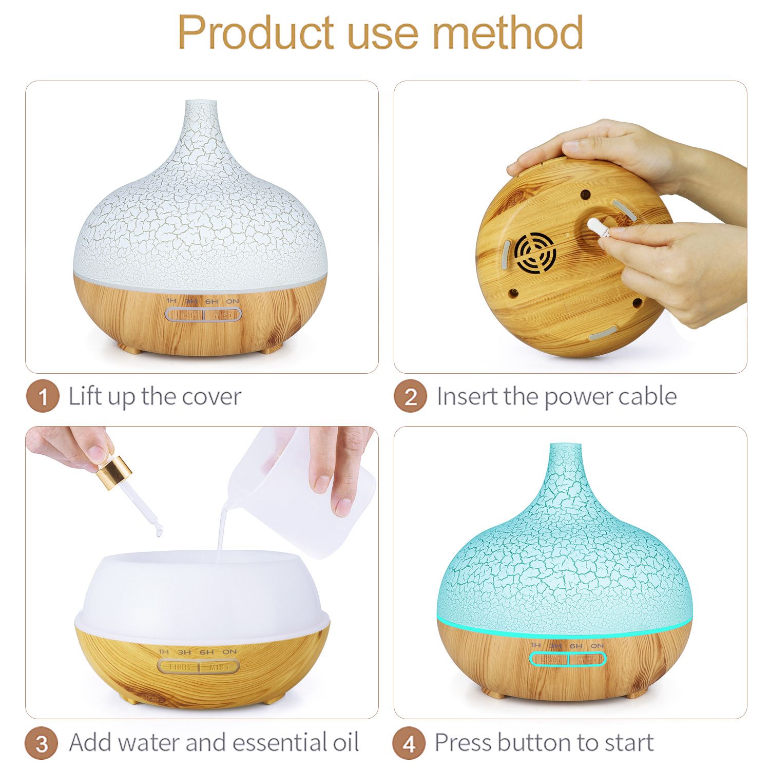 Aromatherapy Diffuser,Aromatherapy Essential Oil Diffuser Ultrasonic,Cool Mist view 3