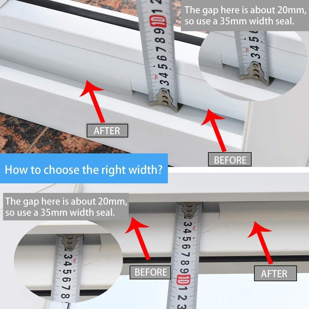 Weather Stripping,Silicone Door Seal Strip Door,Window,Transparent 16 Feet view 3