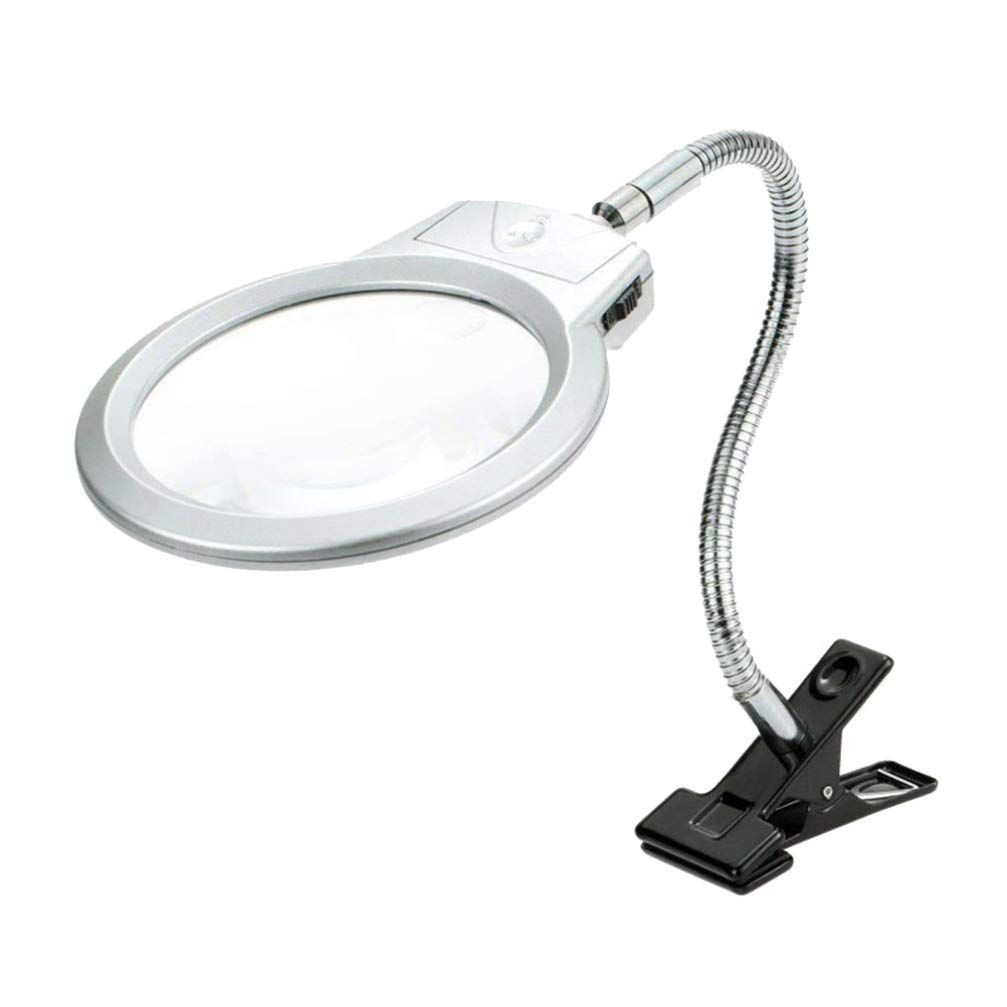 Bedside Light Magnifying Desk Lamp Clip on Table Light Magnifying Light Stand view 3