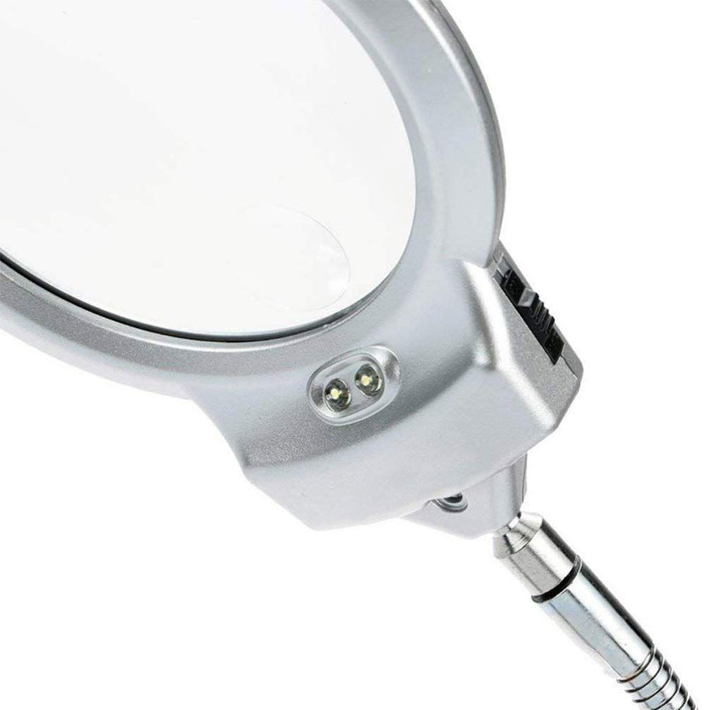 Bedside Light Magnifying Desk Lamp Clip on Table Light Magnifying Light Stand view 4