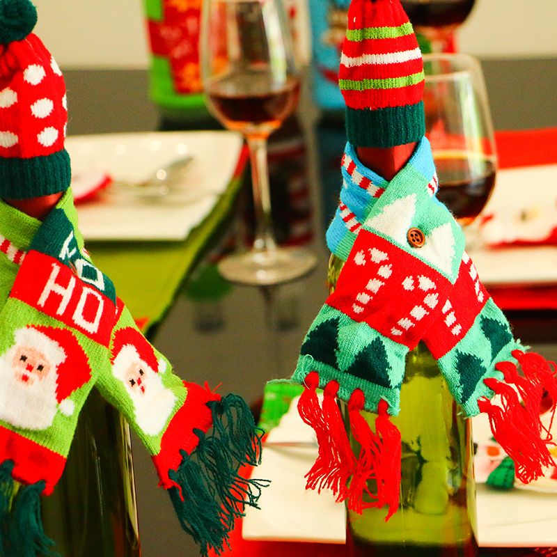 3pcs Christmas Wine Bottle Cover view 4