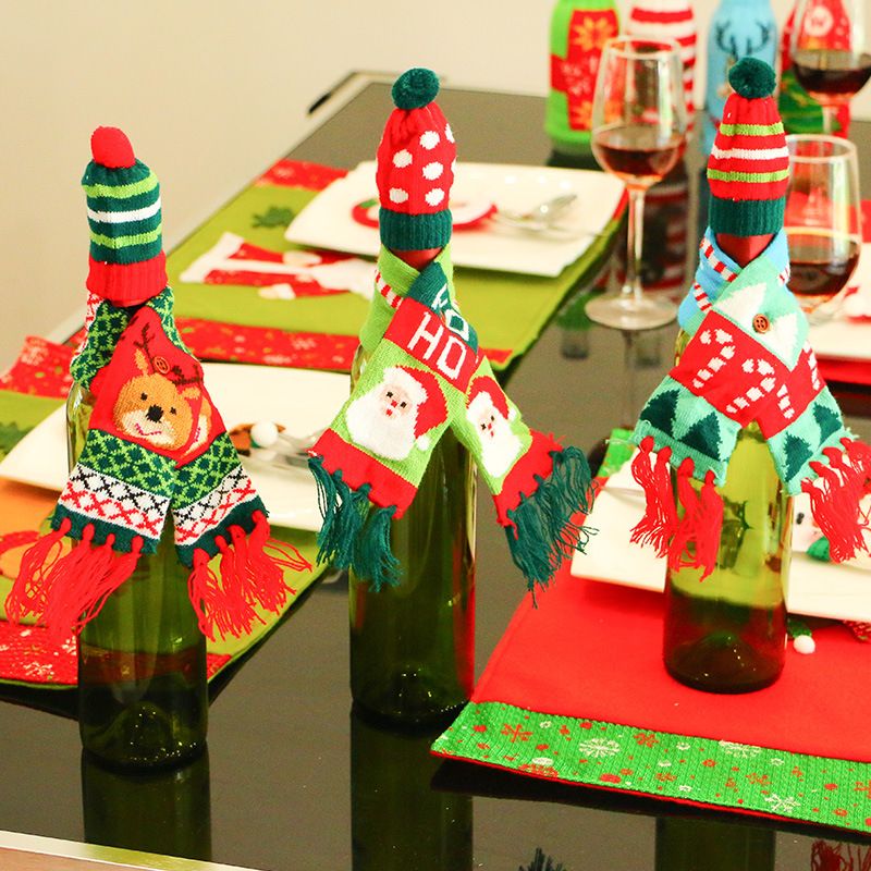 3pcs Christmas Wine Bottle Cover view 5