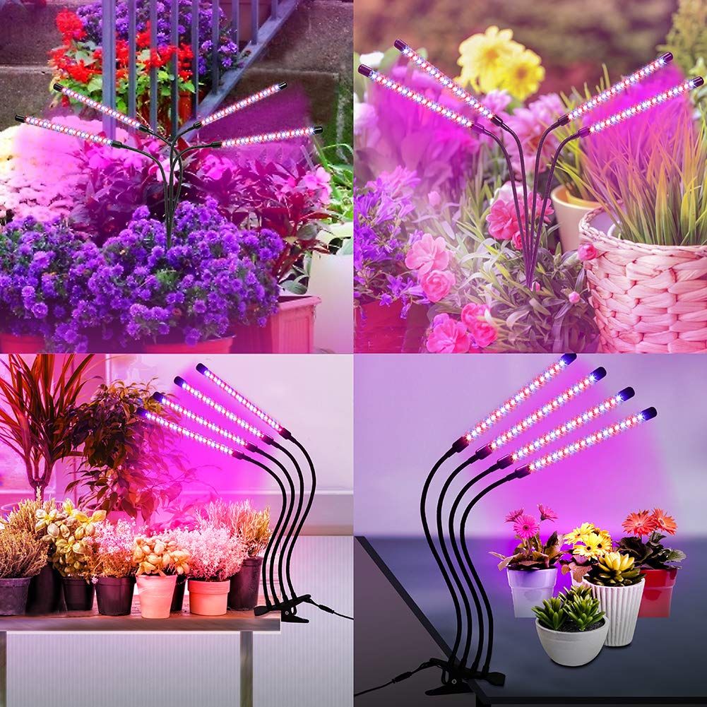 Plant Grow Light Indoor,4 Head LED Growing Lamp for Indoor Plants, 80W Full view 3