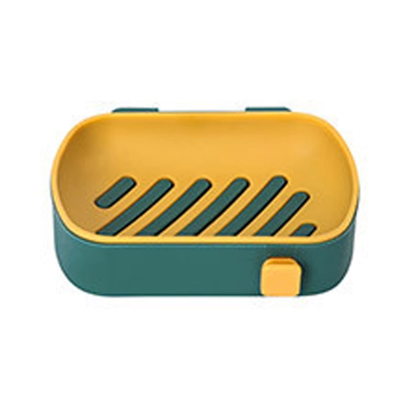 Soap Dish Holder with Hook Wall Mounted Double Drain Sponge Towel Holder for