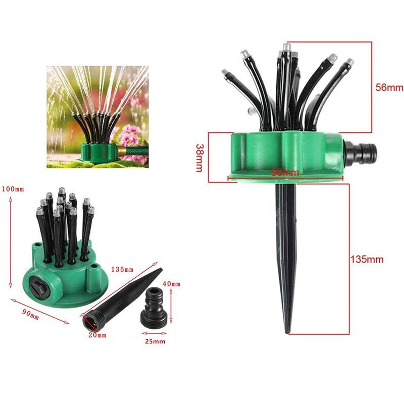 Garden Sprinklers-360 Degree Water SprinklerNozzle Lawn Garden Irrigation view 3