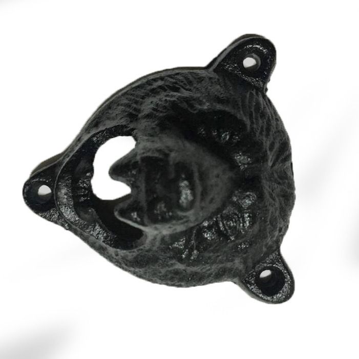 Corkscrew Wall-Mounted Bear Type Beer Bottle Opener Vintage Cast Iron view 3