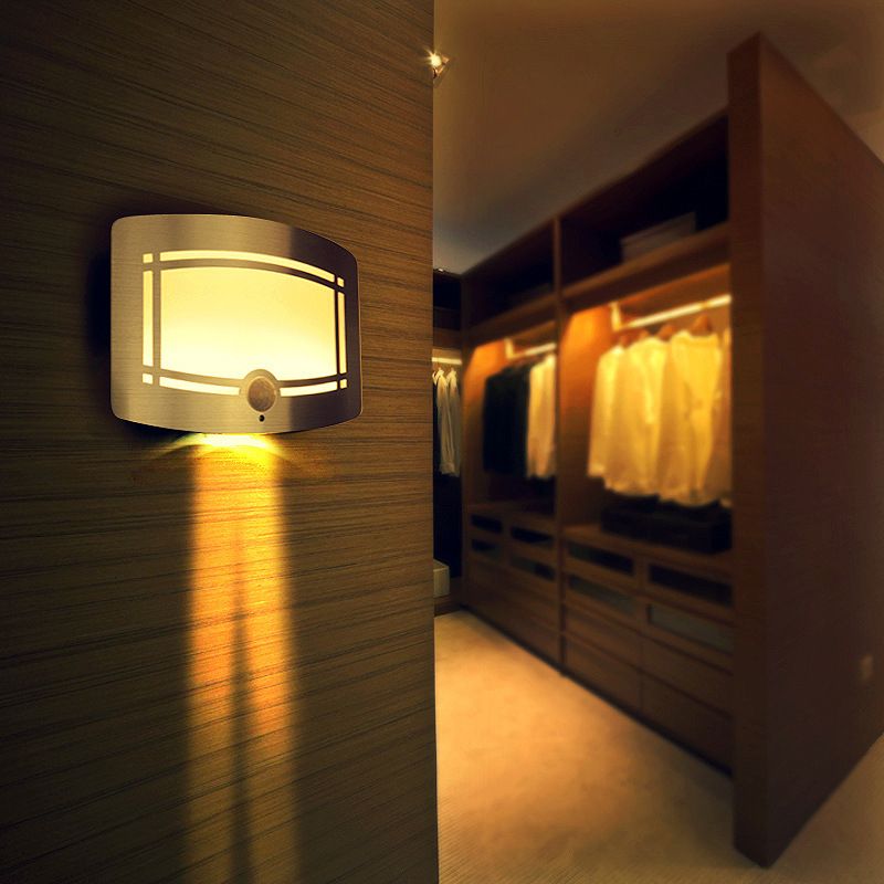 Motion Sensor Wall Lamps Battery Operated Wall Sconce Dimmable Wall Light One view 2