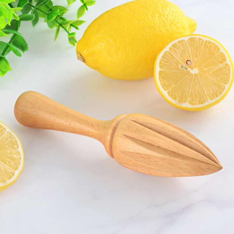Wooden Citrus Reamer Lemon Hand Juicer Beech Wood Handheld Citrus Juicer Easy view 5