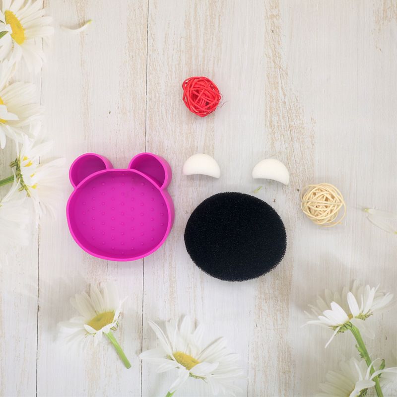 Silicone Makeup Brush Holder&Cleaner Sponge view 5
