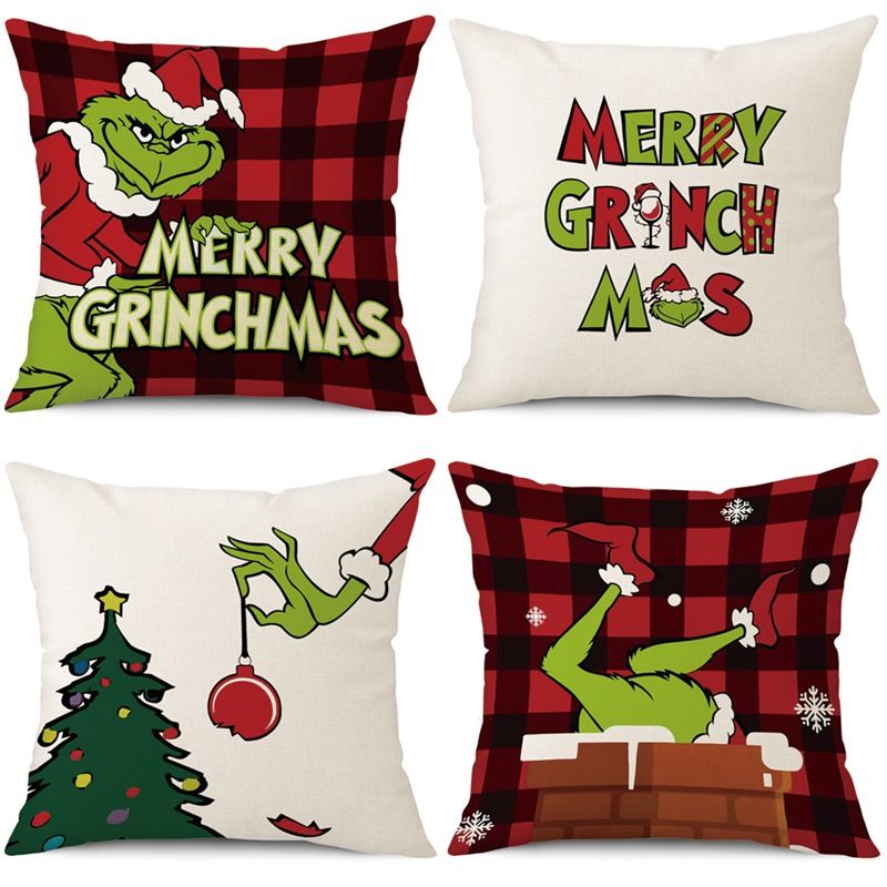 Plaid Christmas Pillow Covers