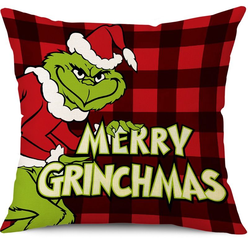 Plaid Christmas Pillow Covers view 2