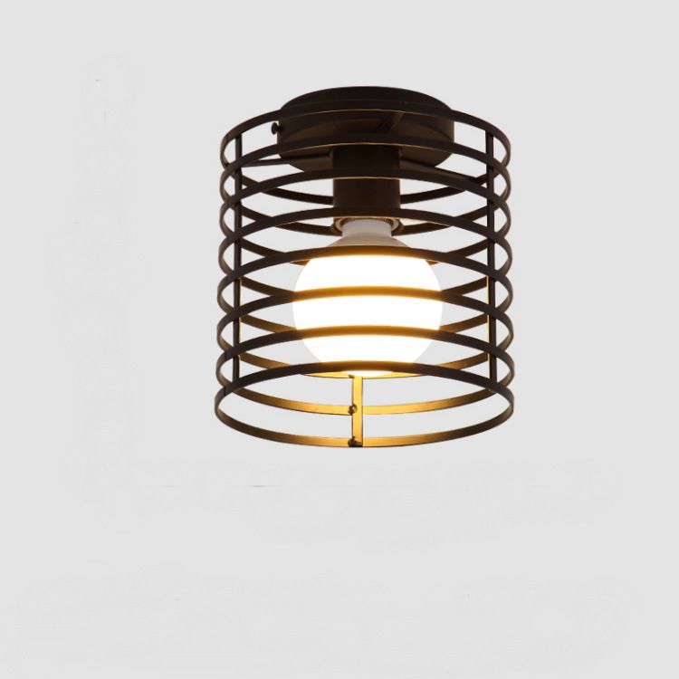 Ceiling Light Fixtures, Black Industrial Metal Cage Light Fixtures Ceiling