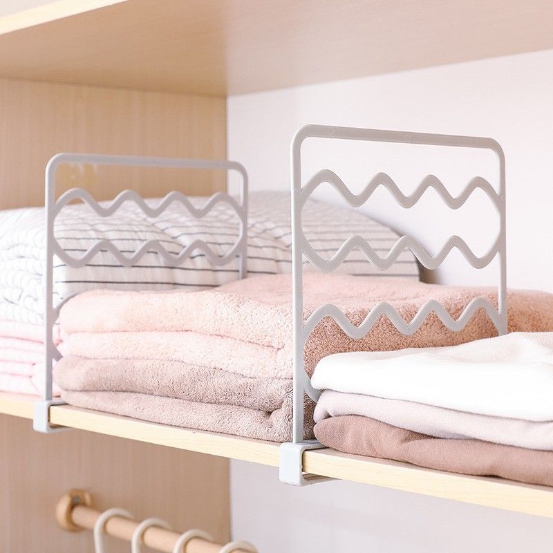 2 pcs Closet Shelf Divider Closet Organizer Closet Separator Wardrobe Clothing view 4