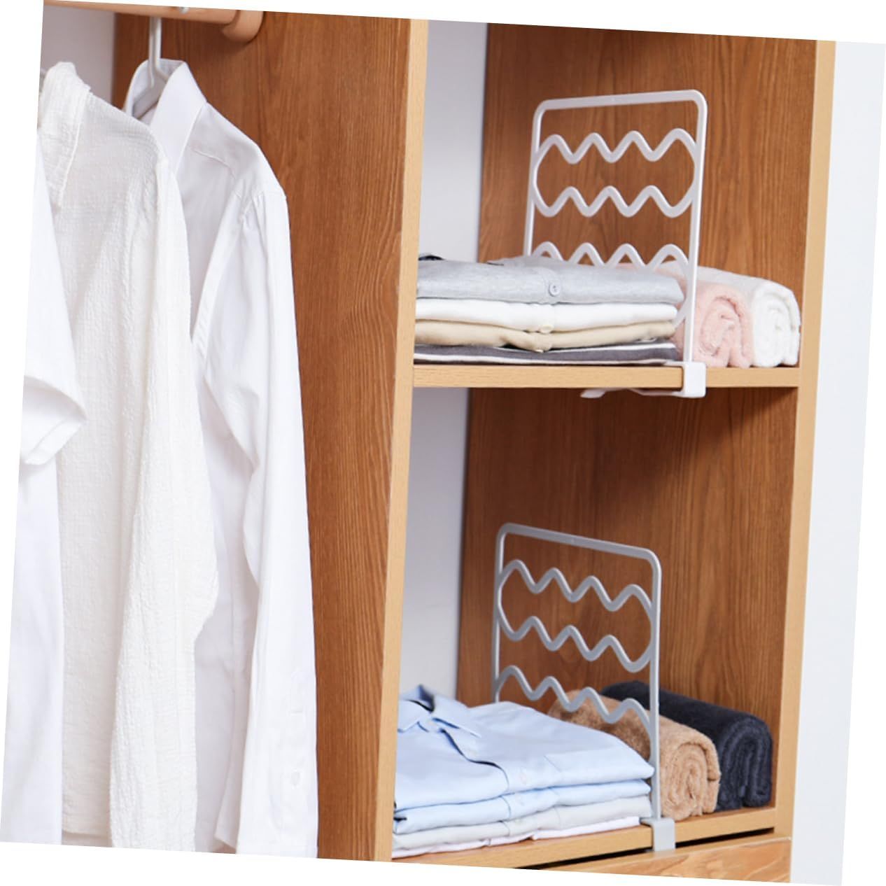 2 pcs Closet Shelf Divider Closet Organizer Closet Separator Wardrobe Clothing view 5