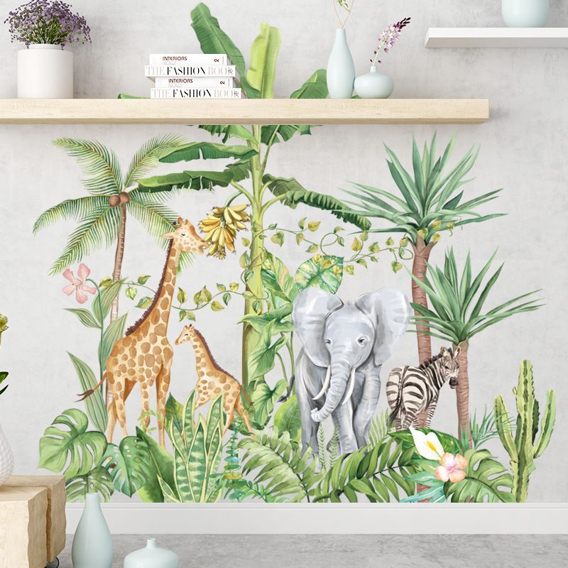Tropical Rainforest Animals Plants Wall Stickers view 3