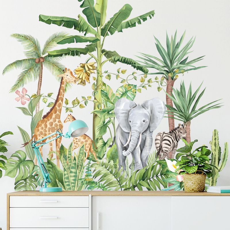 Tropical Rainforest Animals Plants Wall Stickers view 4