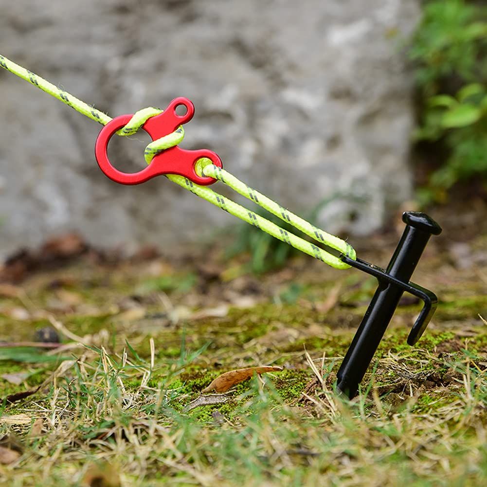 Guyline Cord Adjuster Rope Tensioner Tent Guy Line Paracord Tightener Loop view 2