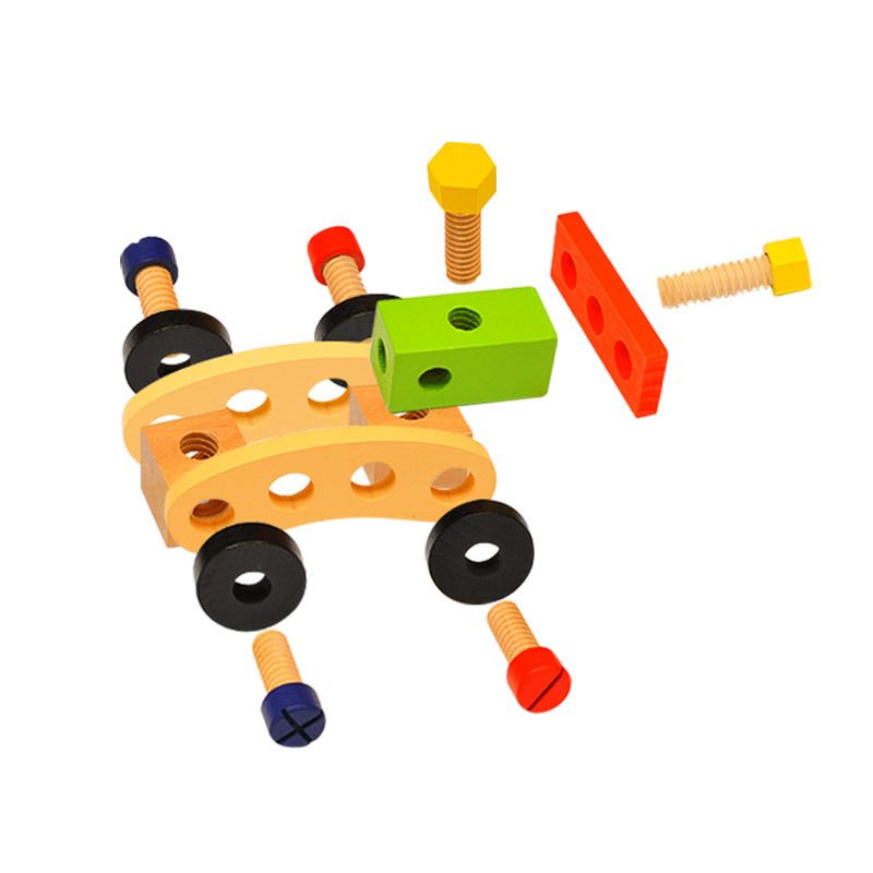 Tool Kit for Kids, Wooden Toddler Tools Set Including Tool Box , Montessori view 3