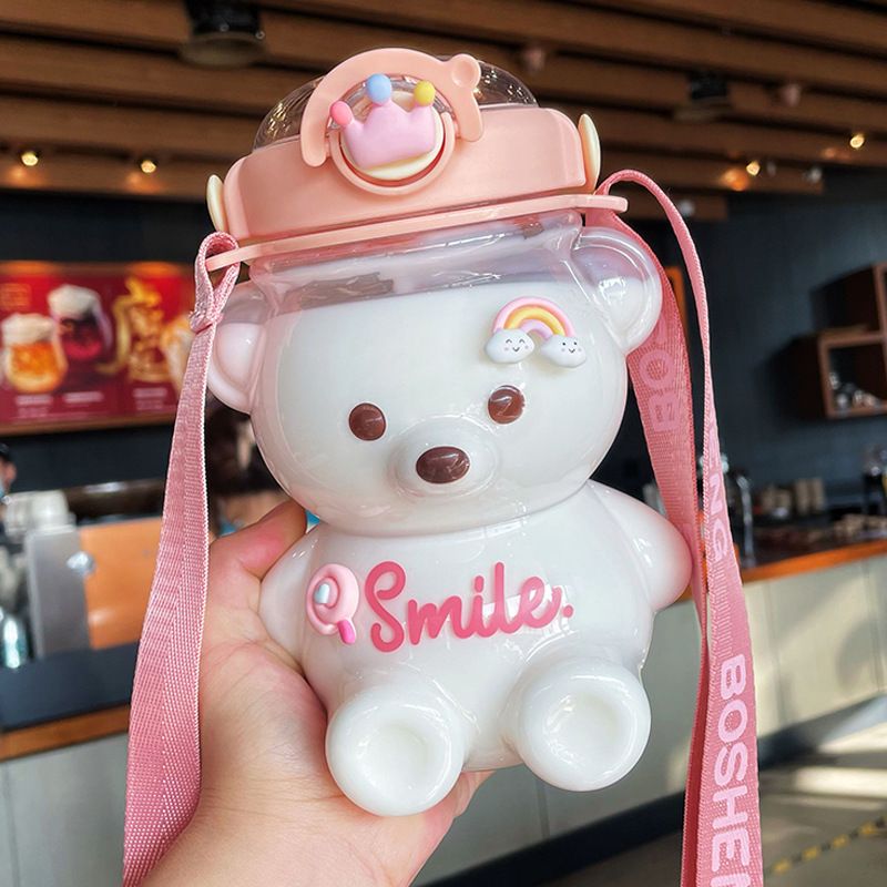 2pcs Kawaii Bear Straw Bottle view 3