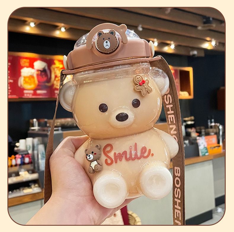 2pcs Kawaii Bear Straw Bottle view 4