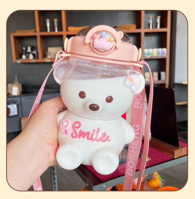 2pcs Kawaii Bear Straw Bottle view 5