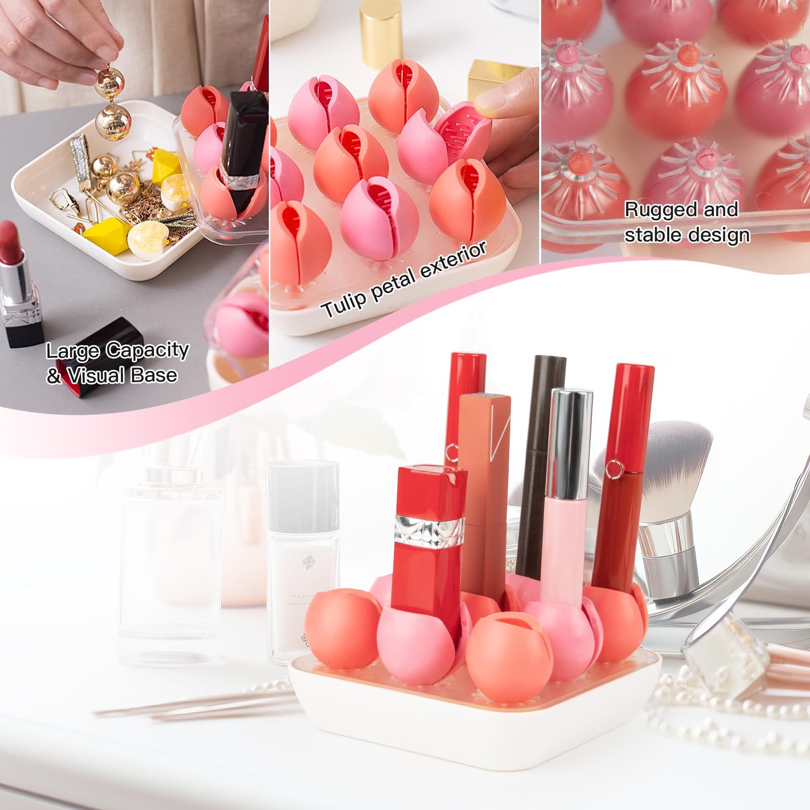 Makeup Organizer Lipstick Organizer with 9 Slots view 2
