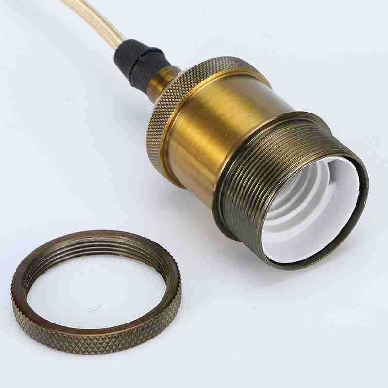 Vintage Pendant Light sockets Adjustable Hanging Light Cord Kit Ceramic Lamp view 4