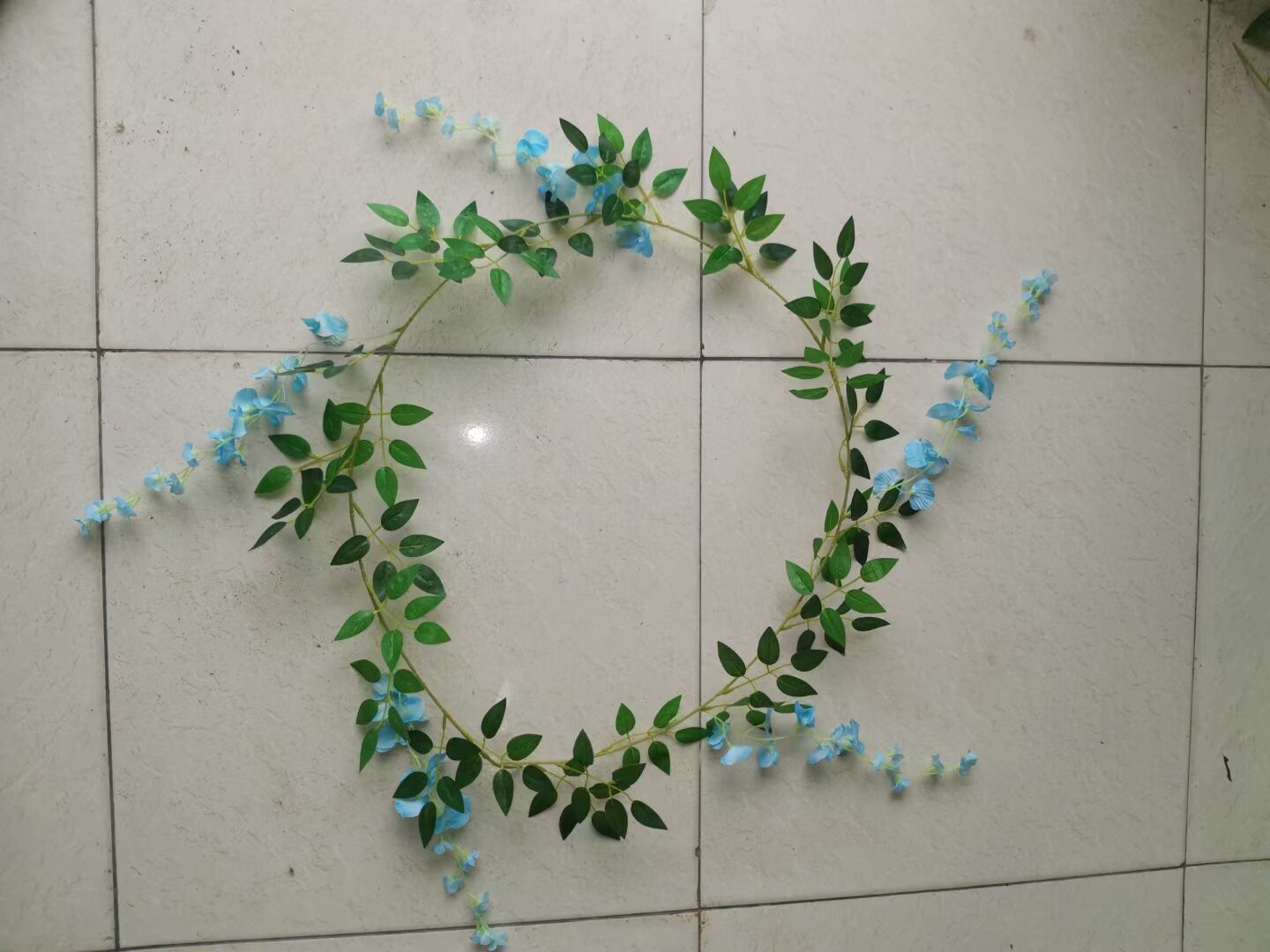 Artificial Wisteria Garland Fake Wisteria Vine Hanging Bush Flower String view 2