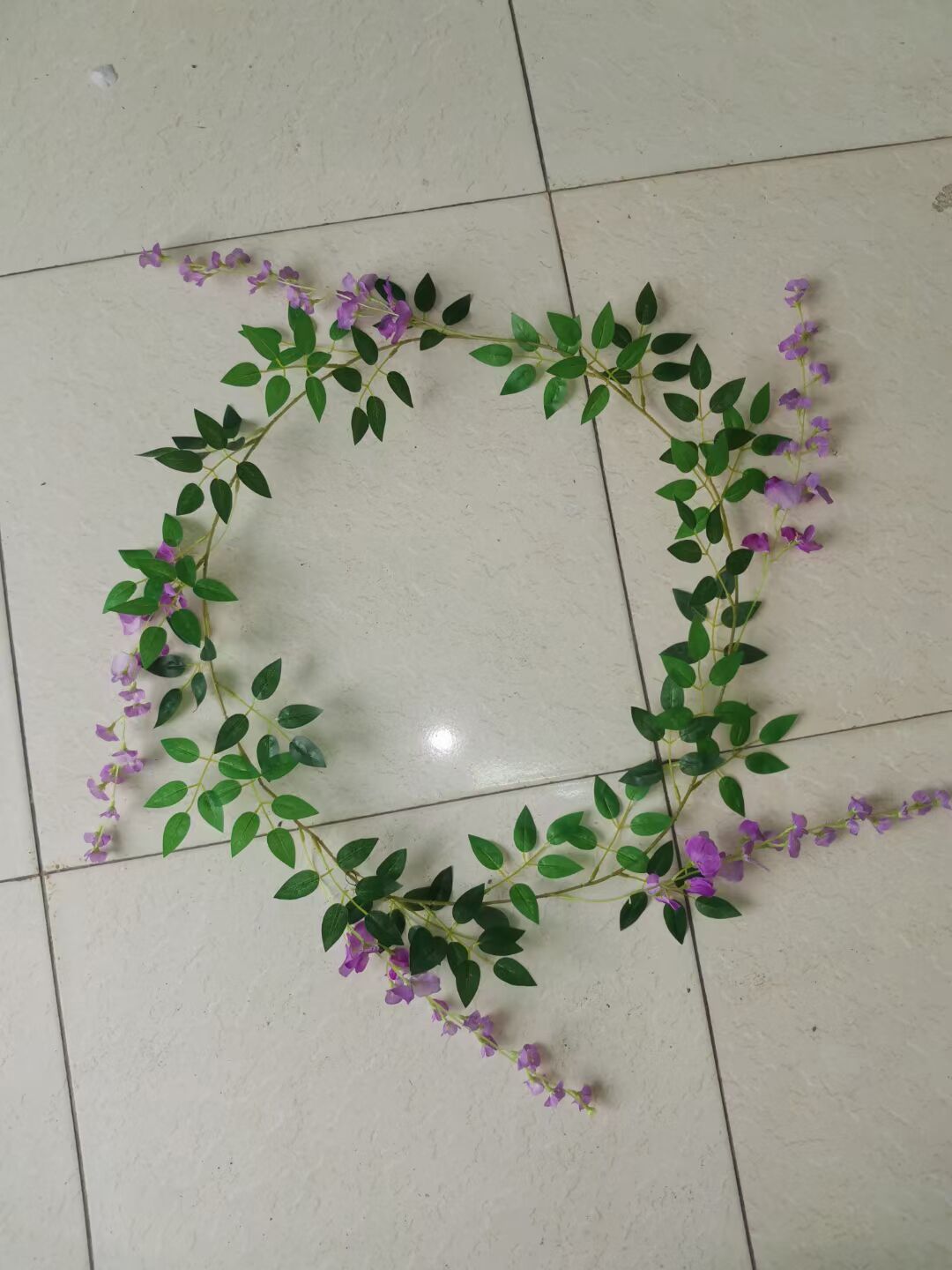 Artificial Wisteria Garland Fake Wisteria Vine Hanging Bush Flower String view 5