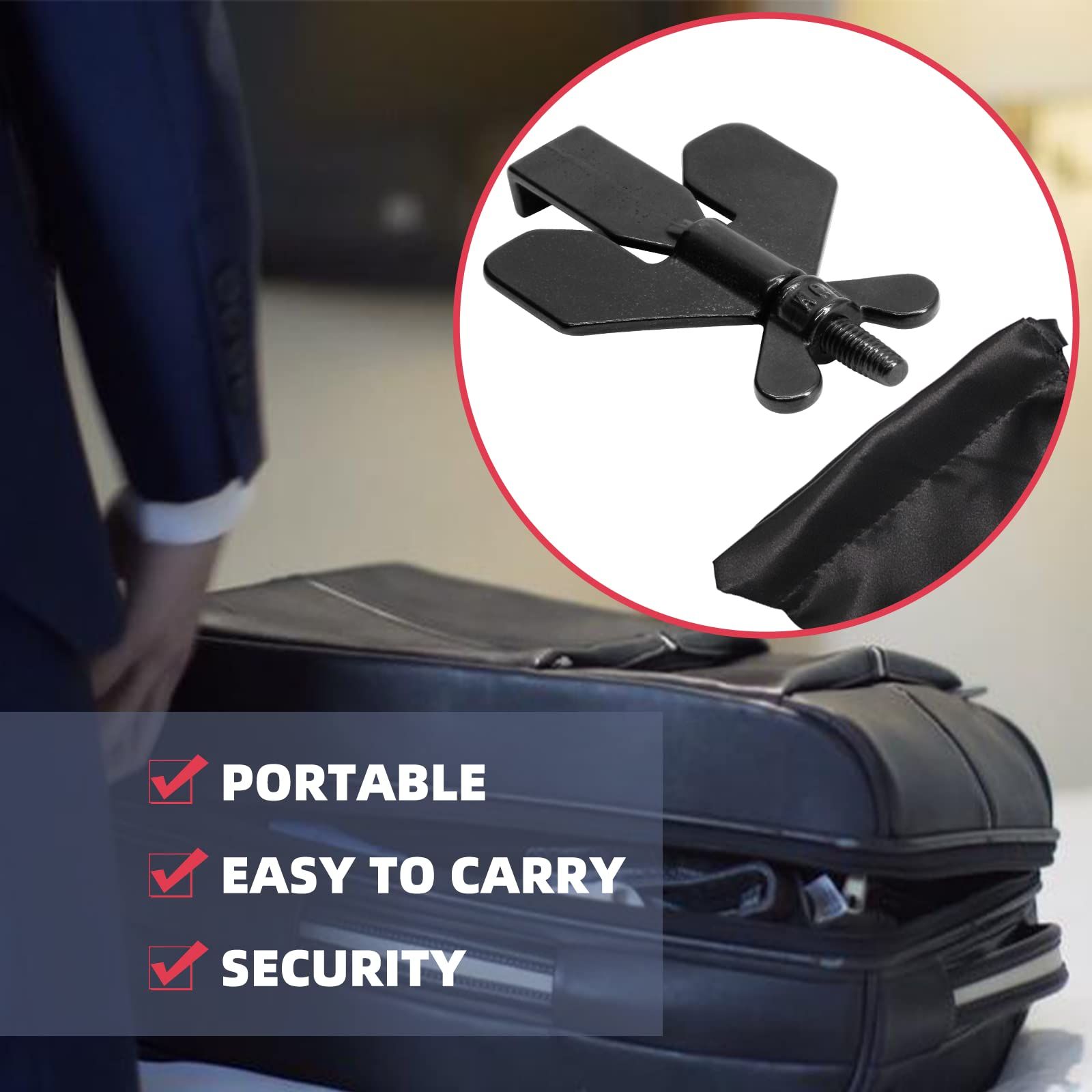 Portable Door Lock,Door Lock,Home Security Door Locker Travel Lockdown Locks view 3