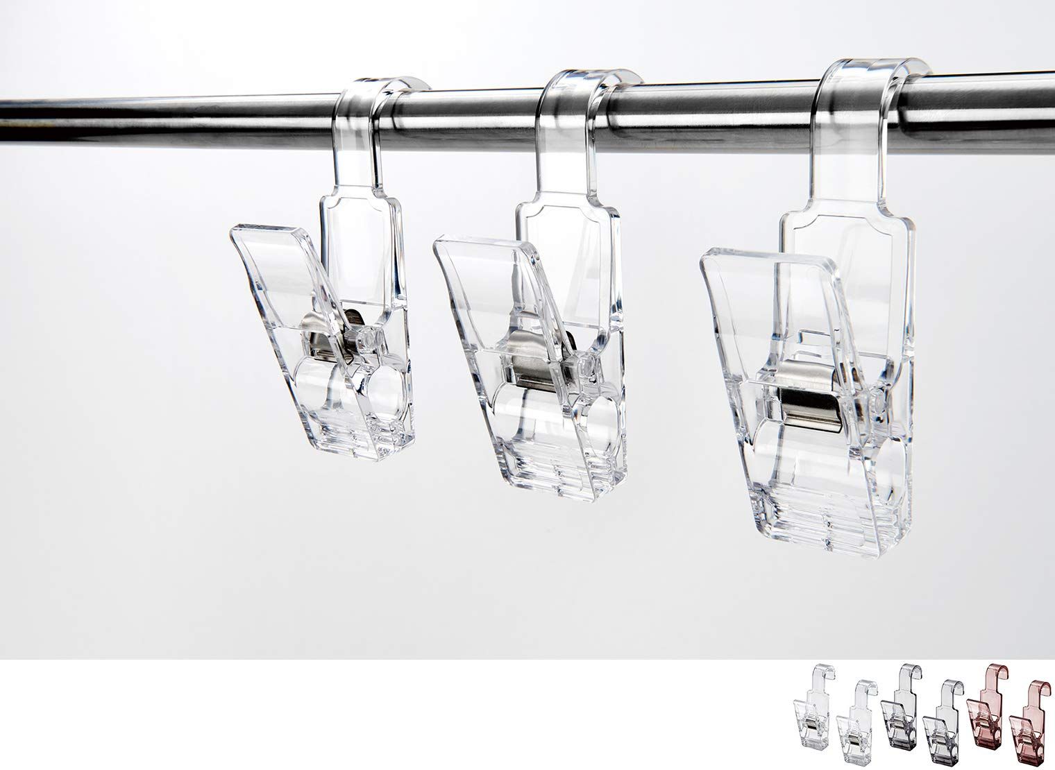 Towel Bar, Pole, Hook, Hanging Clip, 2 Pieces, Approx. Width 1.2 x Depth 2.3 x view 5