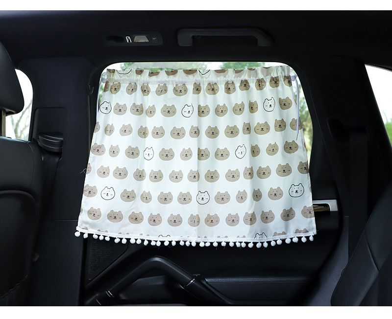Romantic Window Valance, Continuous Pattern of Teddy Bear Silhouettes with view 4