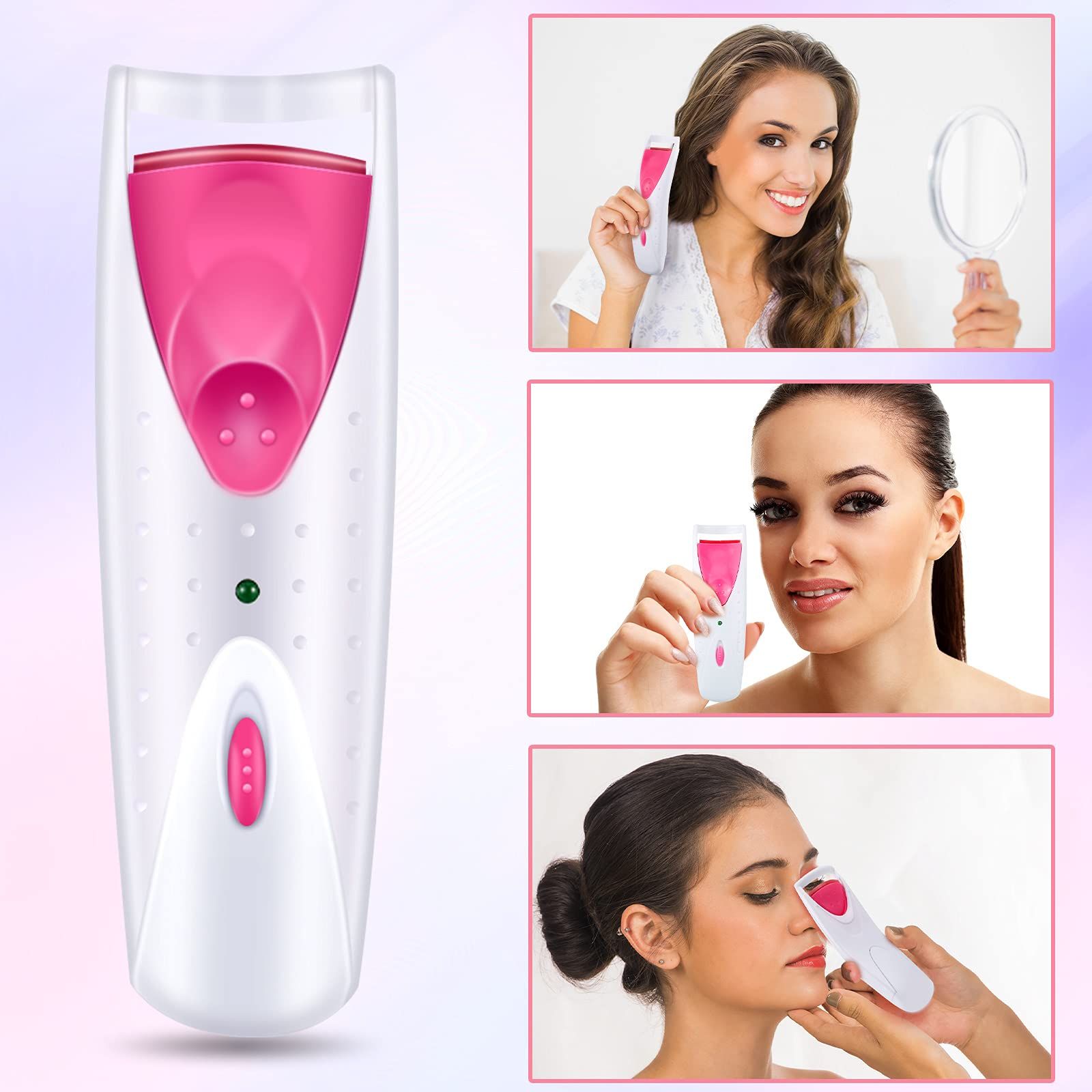 Heated Eyelash Curler Electric Eyelash Curlers Painless Safety Design with