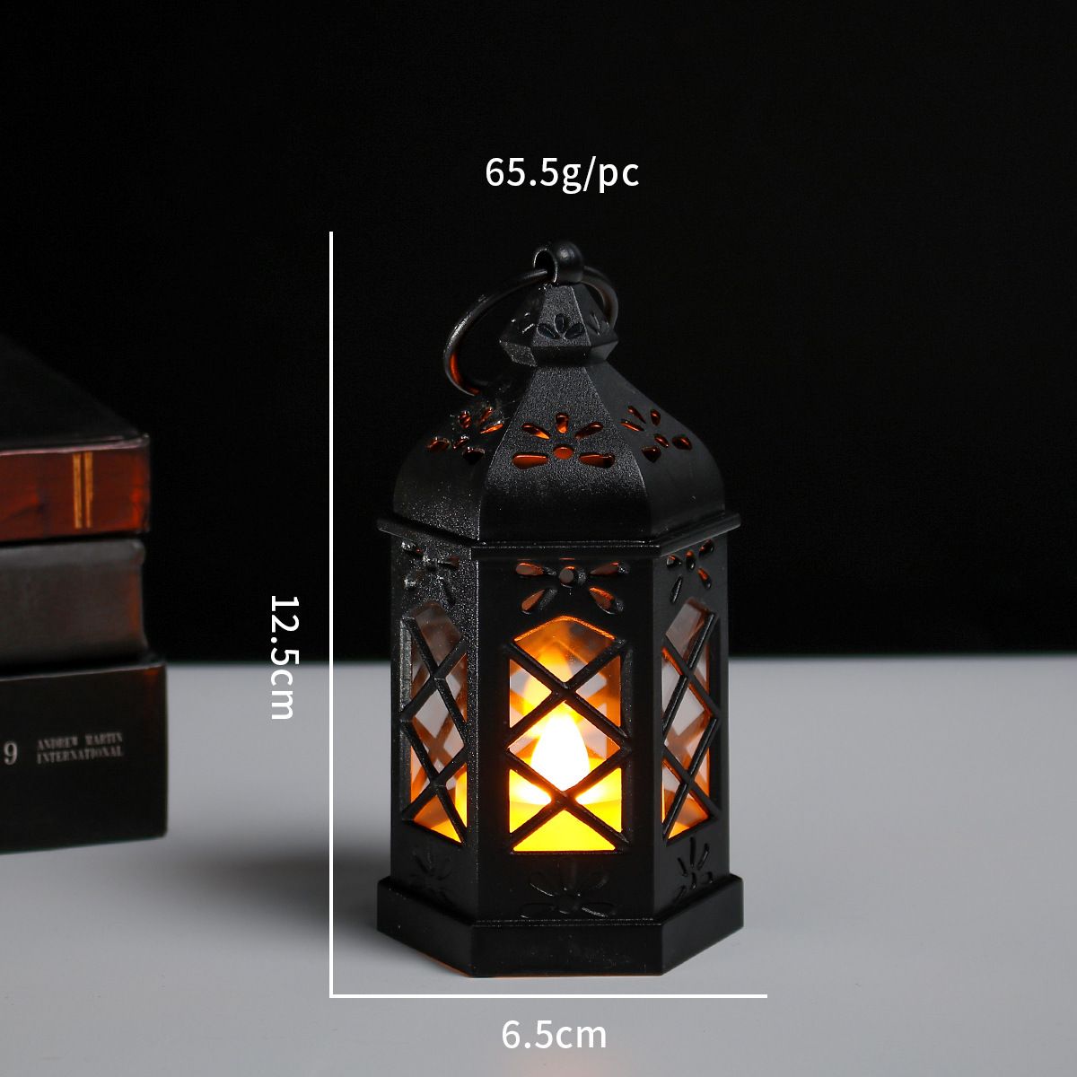 Carved Wood Lamp Handmade Traditional Window Design Art Deco Lantern Brown view 5