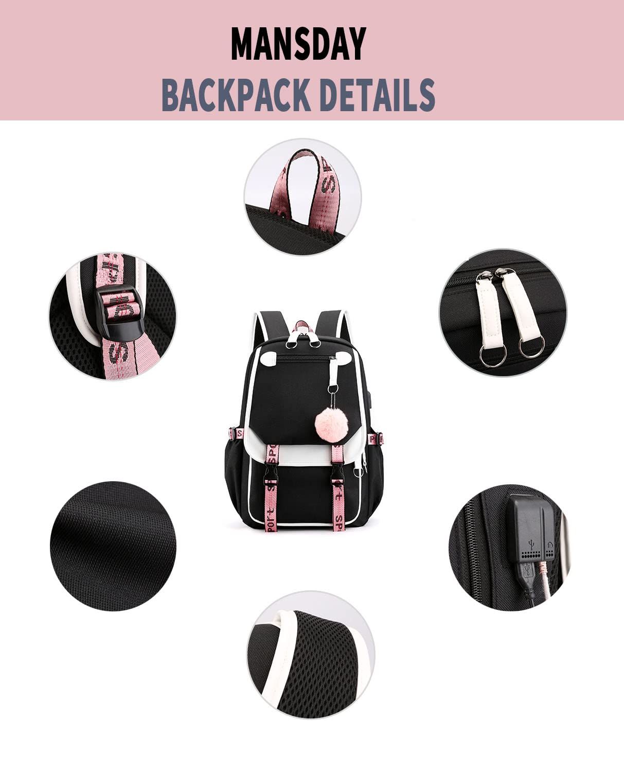 Fashion Backpack Casual Laptop Backpack Large Capacity Backpack Outdoor view 4