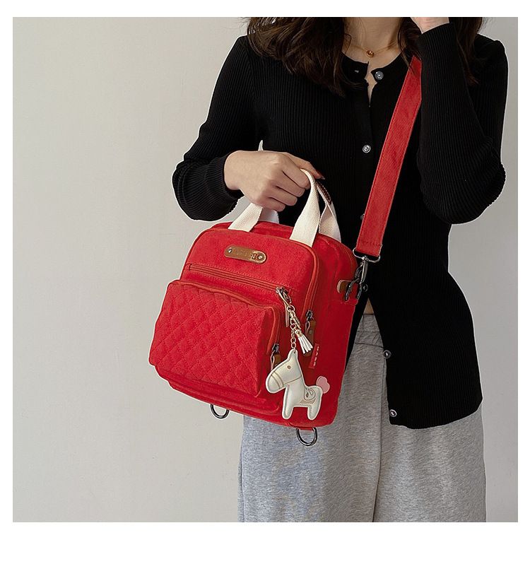 Vintage Messenger Bag Cute Crossbody Bag Canvas Shoulder Bag Purse with view 3
