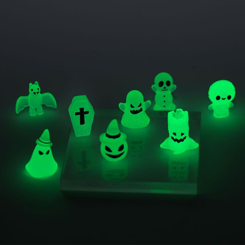 Figurine Luminous Ghost Tombstone Pumpkin Skull Ghost Halloween Decor Fairy view 3