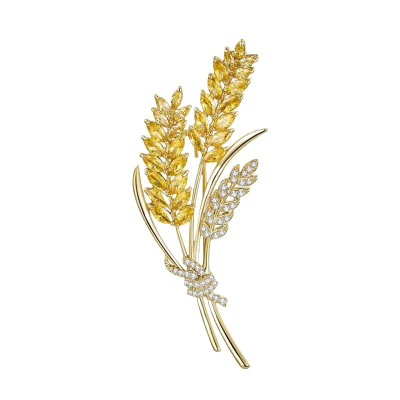 Brooch Pins for Women Fashion Exquisite wheat ear brooch for women's light